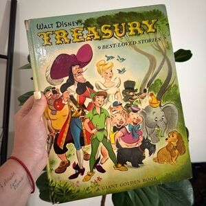 Vintage Disney Giant Golden Book Treasury 9 Stories Peter Pan Dumbo